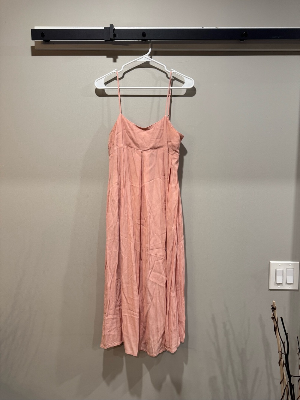 Express Vintage Y2K Blush Pink Rayon Maxi Slip Dress Medium